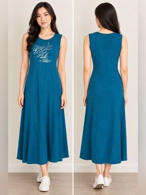 Draper’s & Damon’s Women Torques Dress Size Petit 40” Long from Waist Thailand